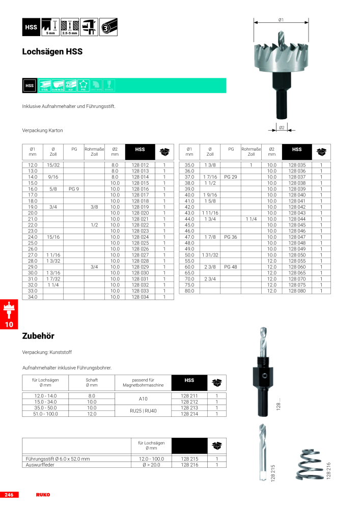 Ruko Hauptkatalog Präzisionswerkzeuge NR.: 126 - Side 248