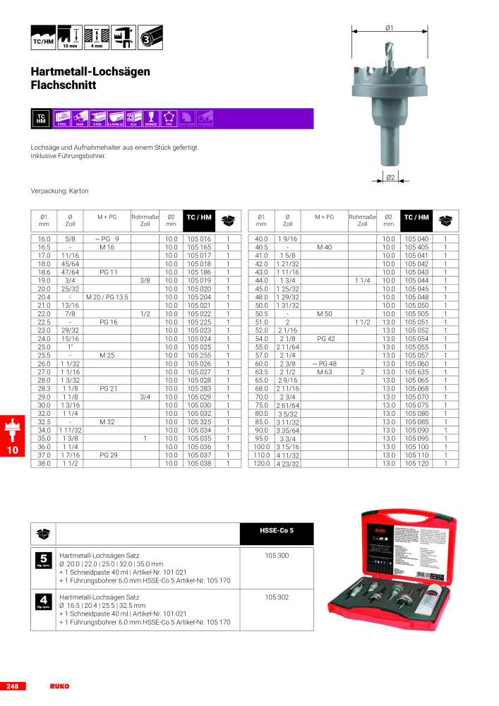 Ruko Hauptkatalog Präzisionswerkzeuge NR.: 126 - Seite 250