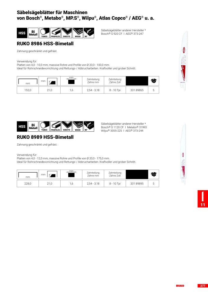 Ruko Hauptkatalog Präzisionswerkzeuge NR.: 126 - Seite 279