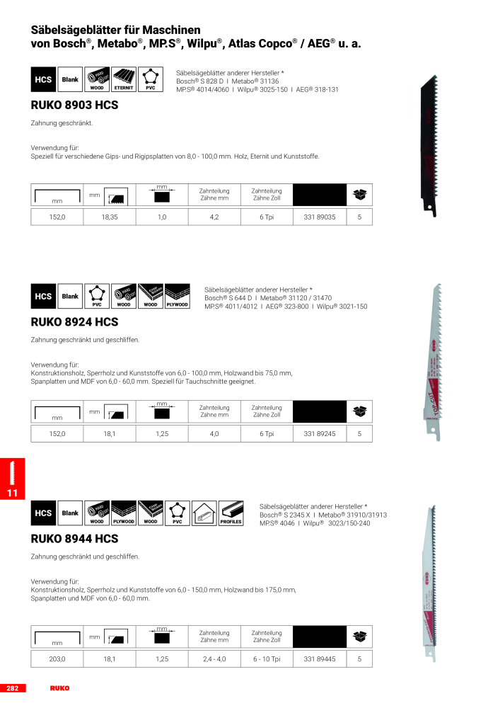 Ruko Hauptkatalog Präzisionswerkzeuge NR.: 126 - Strona 284