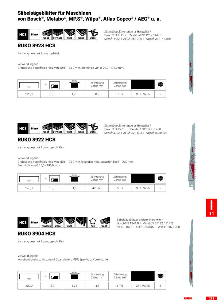 Ruko Hauptkatalog Präzisionswerkzeuge Č. 126 - Strana 285