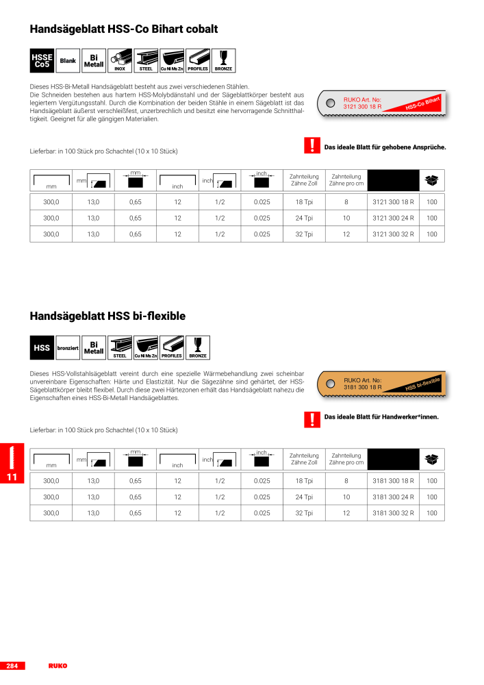 Ruko Hauptkatalog Präzisionswerkzeuge Nb. : 126 - Page 286