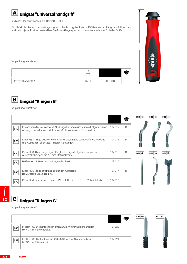 Ruko Hauptkatalog Präzisionswerkzeuge NR.: 126 - Strona 294