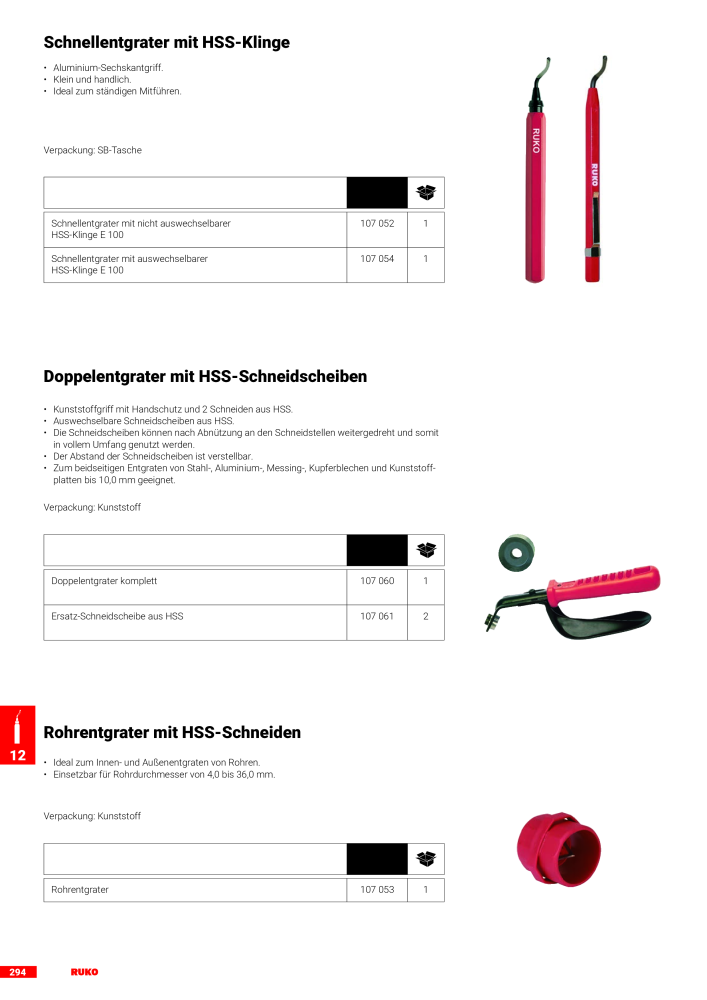 Ruko Hauptkatalog Präzisionswerkzeuge Nb. : 126 - Page 296