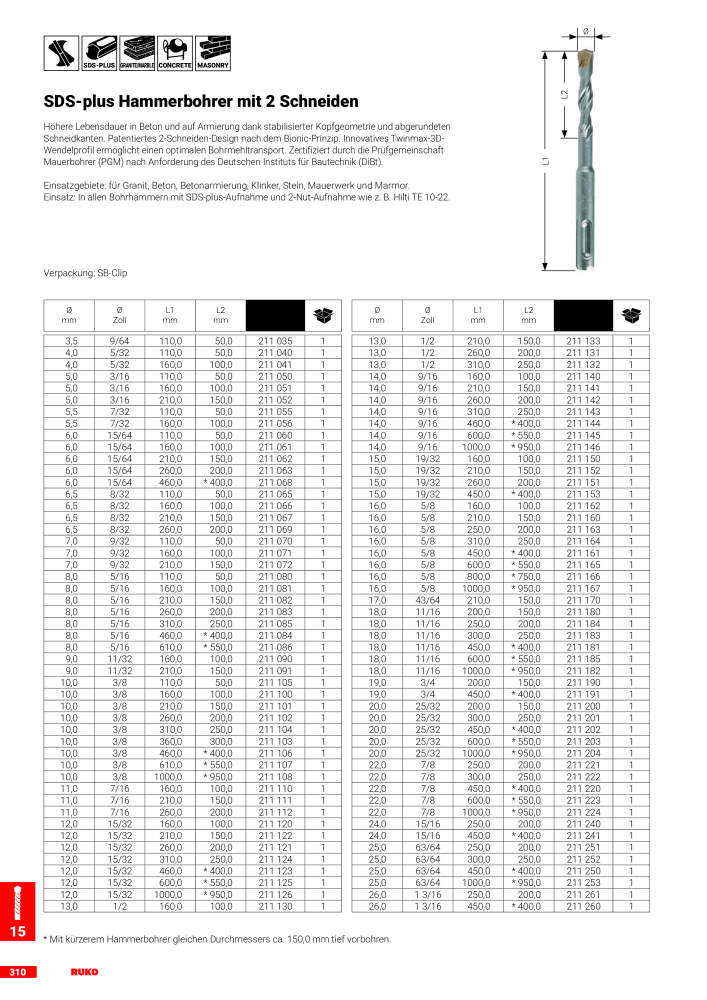 Ruko Hauptkatalog Präzisionswerkzeuge NR.: 126 - Side 312