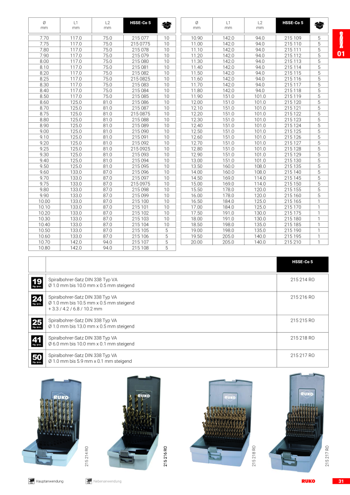 Ruko Hauptkatalog Präzisionswerkzeuge NR.: 126 - Pagina 33