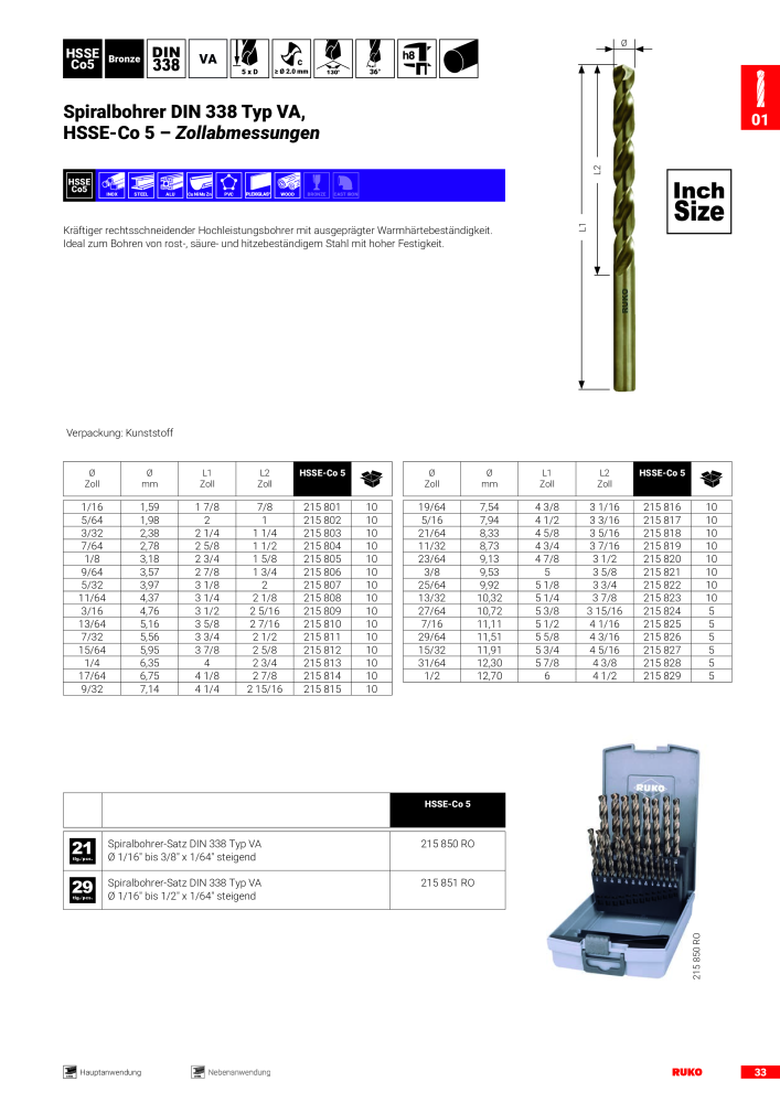 Ruko Hauptkatalog Präzisionswerkzeuge NR.: 126 - Pagina 35