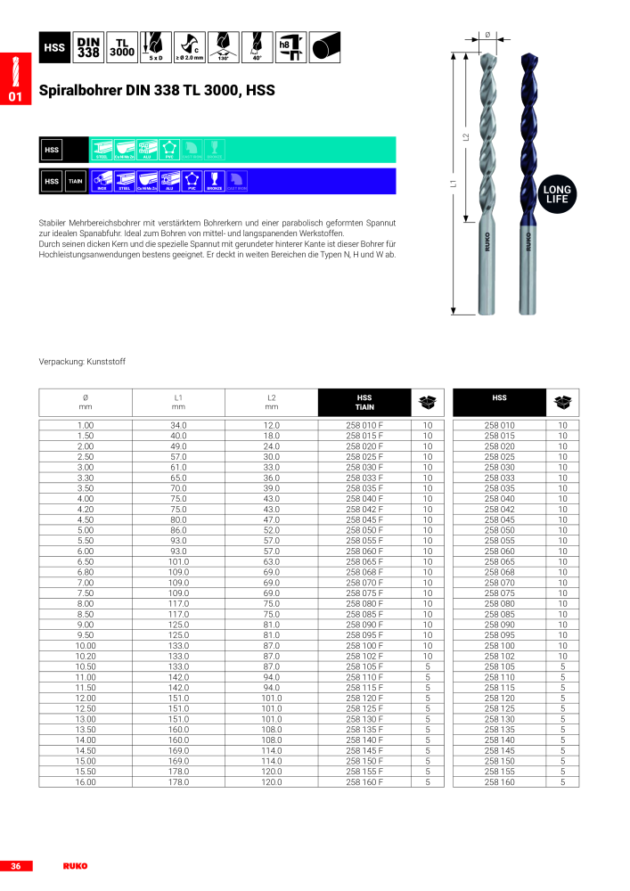 Ruko Hauptkatalog Präzisionswerkzeuge n.: 126 - Pagina 38