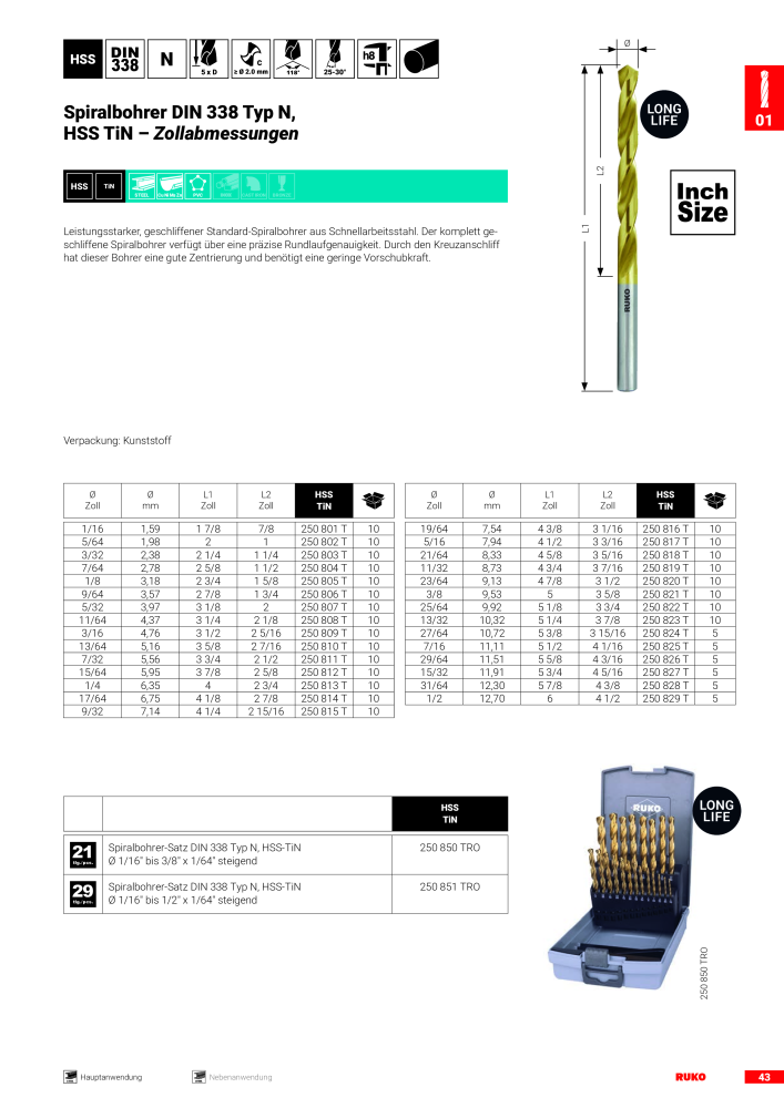 Ruko Hauptkatalog Präzisionswerkzeuge NR.: 126 - Seite 45