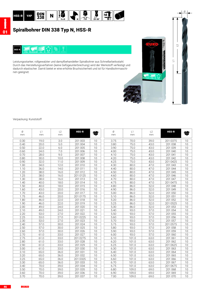 Ruko Hauptkatalog Präzisionswerkzeuge NR.: 126 - Pagina 48