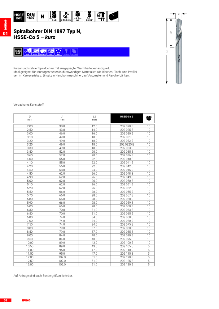 Ruko Hauptkatalog Präzisionswerkzeuge NR.: 126 - Seite 56