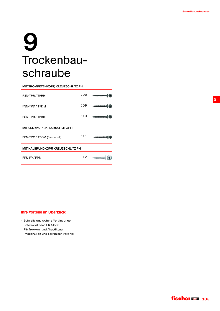 fischer Schrauben Hauptkatalog NR.: 1267 - Strona 105