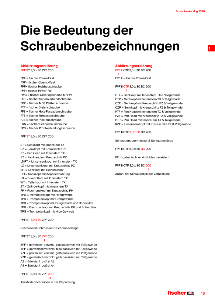 fischer Schrauben Hauptkatalog NR.: 1267 - Seite 13