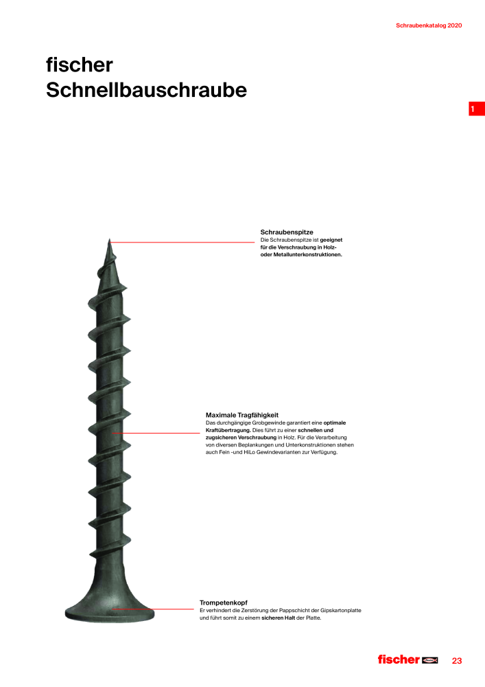 fischer Schrauben Hauptkatalog Nb. : 1267 - Page 23