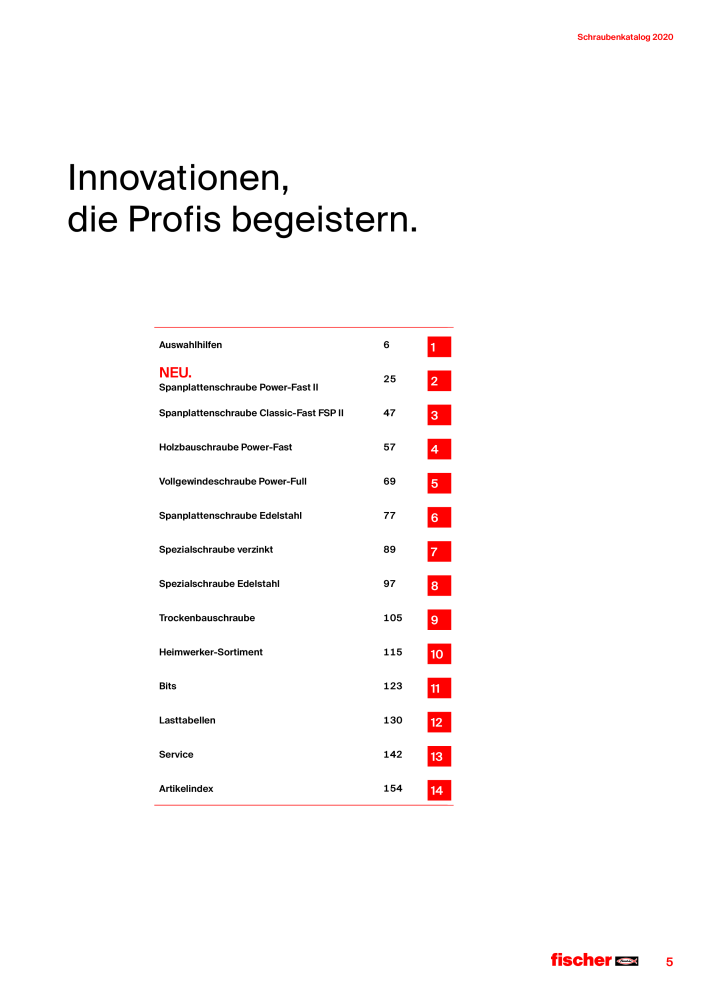 fischer Schrauben Hauptkatalog NR.: 1267 - Seite 5