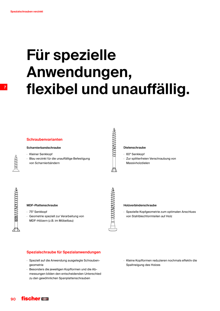 fischer Schrauben Hauptkatalog NO.: 1267 - Page 90