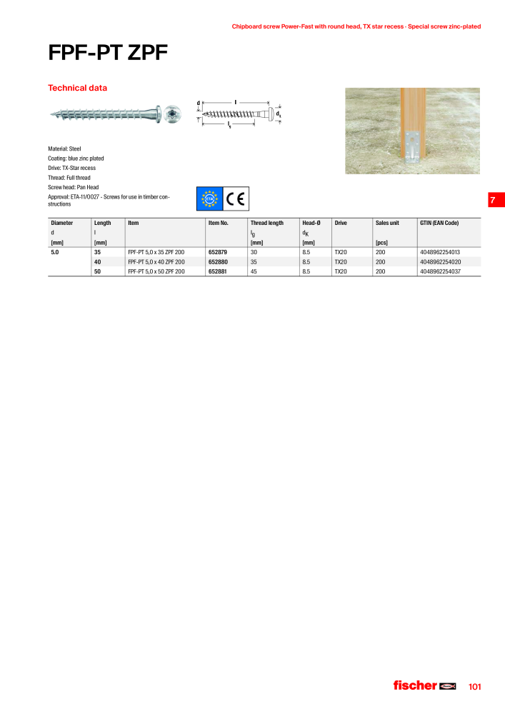 fischer screws maincatalogue Nb. : 1268 - Page 101