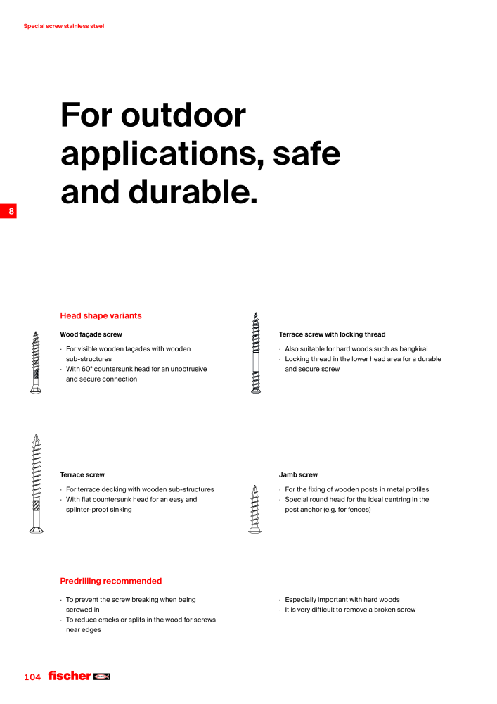 fischer screws maincatalogue NR.: 1268 - Strona 104