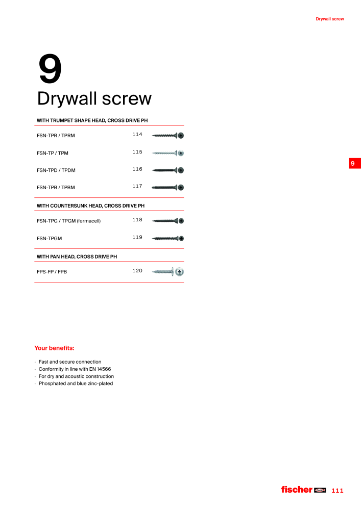 fischer screws maincatalogue NR.: 1268 - Seite 111