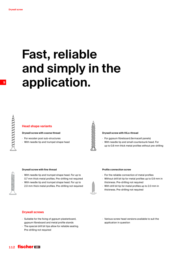fischer screws maincatalogue NR.: 1268 - Seite 112