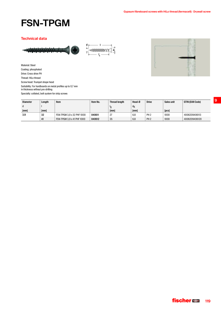 fischer screws maincatalogue NR.: 1268 - Strona 119