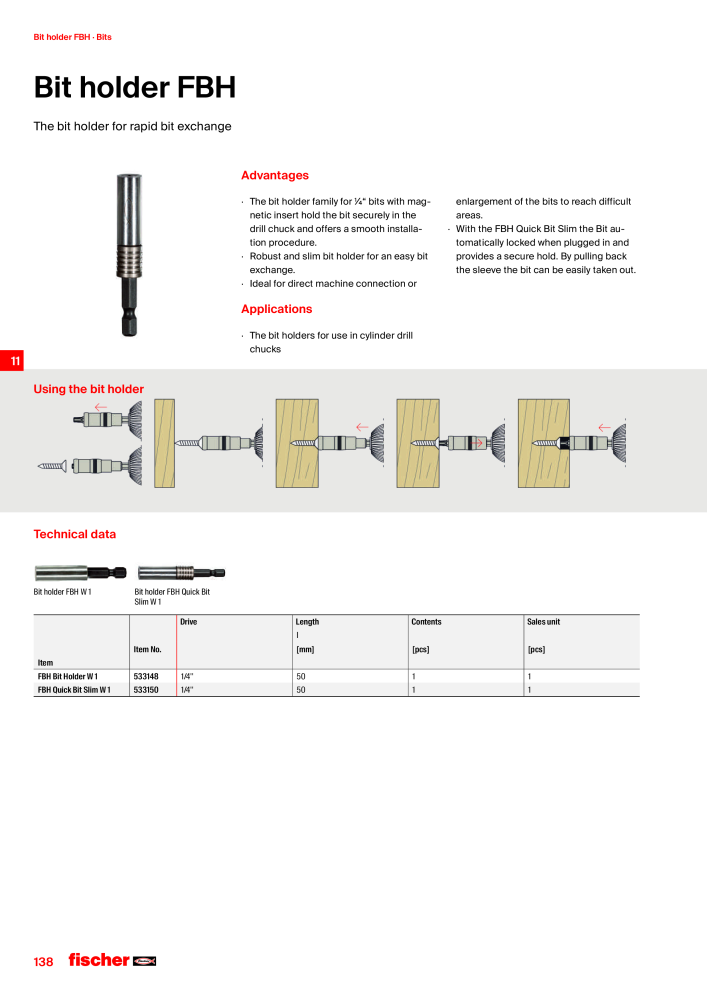 fischer screws maincatalogue Nb. : 1268 - Page 138