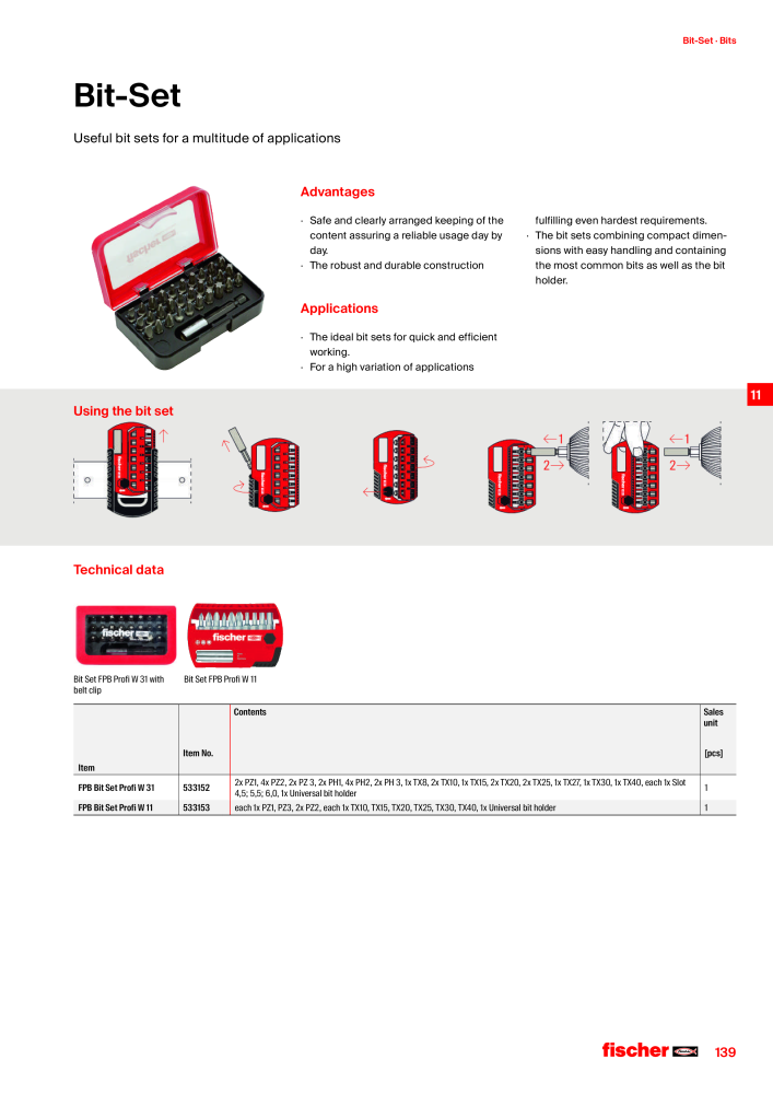 fischer screws maincatalogue Nb. : 1268 - Page 139