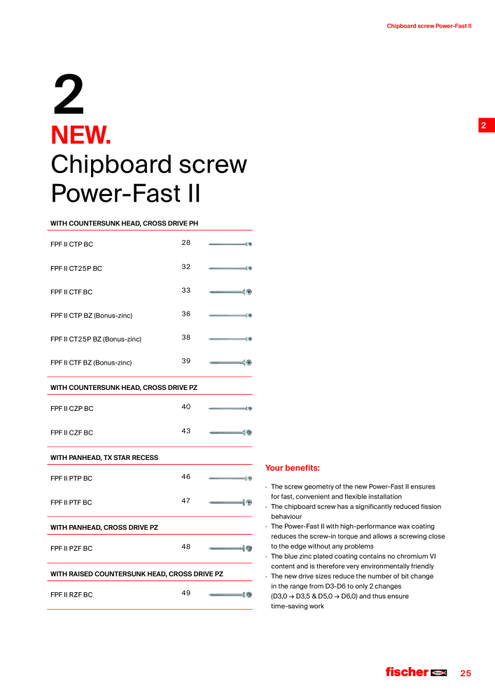 fischer screws maincatalogue NR.: 1268 - Strona 25