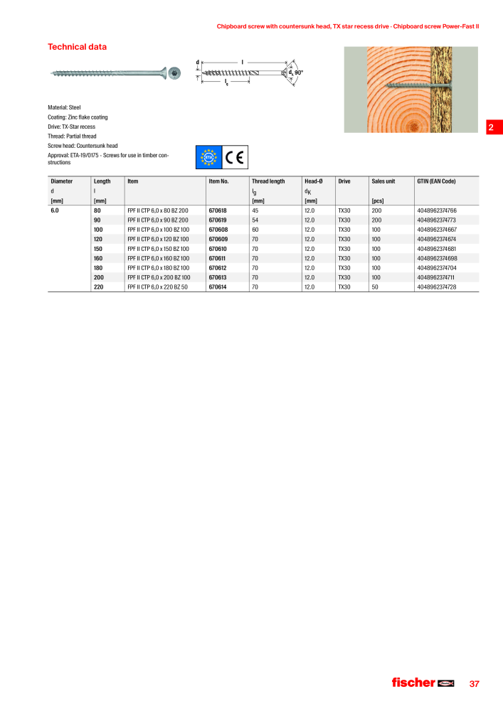 fischer screws maincatalogue NR.: 1268 - Seite 37