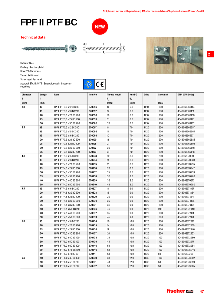 fischer screws maincatalogue NR.: 1268 - Strona 47