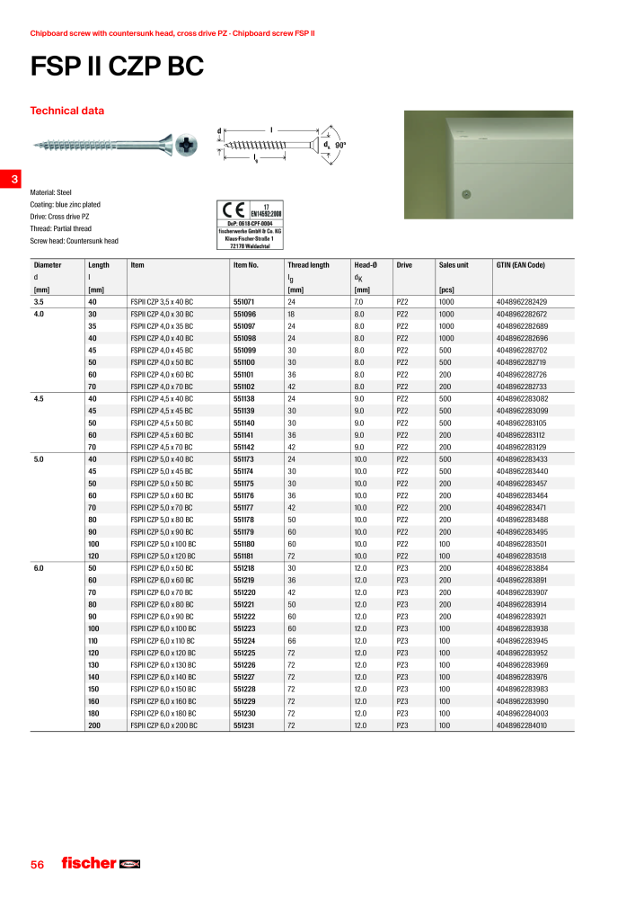 fischer screws maincatalogue NR.: 1268 - Strona 56