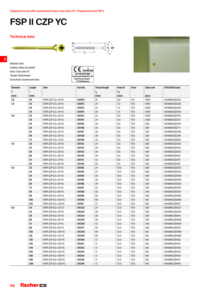 fischer screws maincatalogue NR.: 1268 - Strona 58