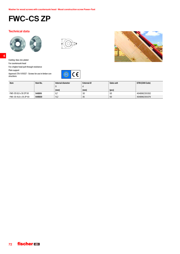 fischer screws maincatalogue NR.: 1268 - Seite 72