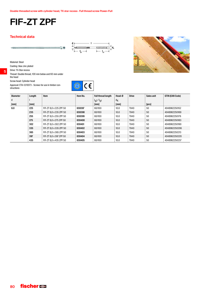 fischer screws maincatalogue NR.: 1268 - Seite 80