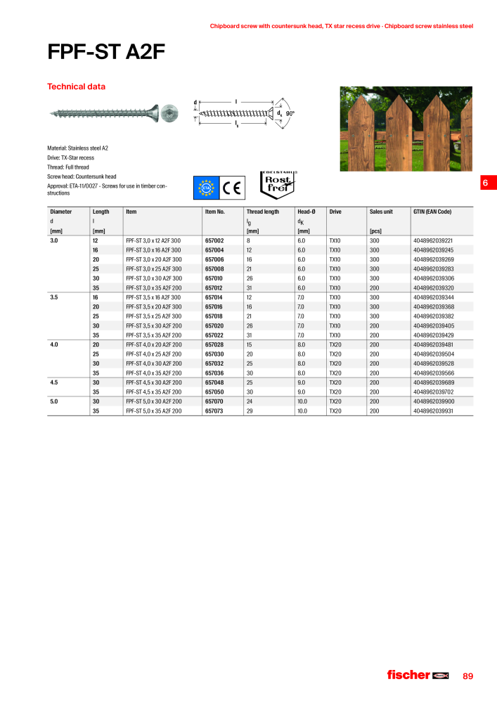 fischer screws maincatalogue NR.: 1268 - Seite 89