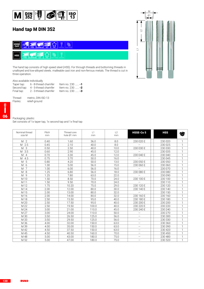 Ruko main catalogue precision tools n.: 127 - Pagina 132