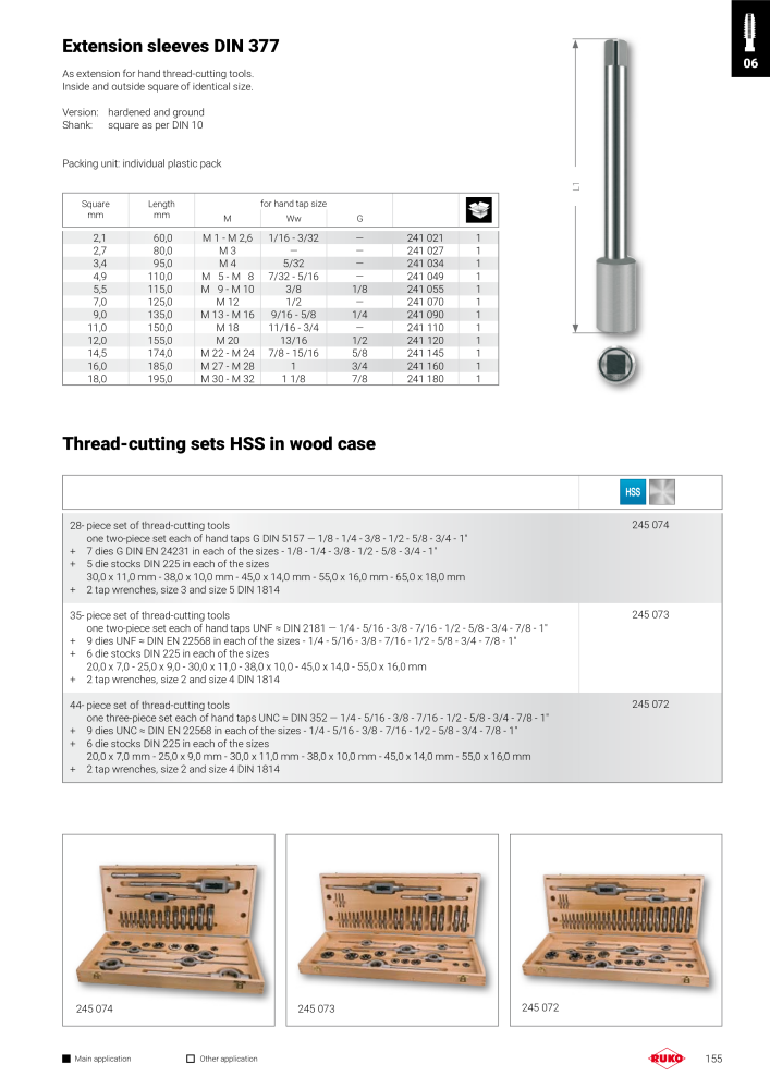 Ruko main catalogue precision tools NR.: 127 - Side 155
