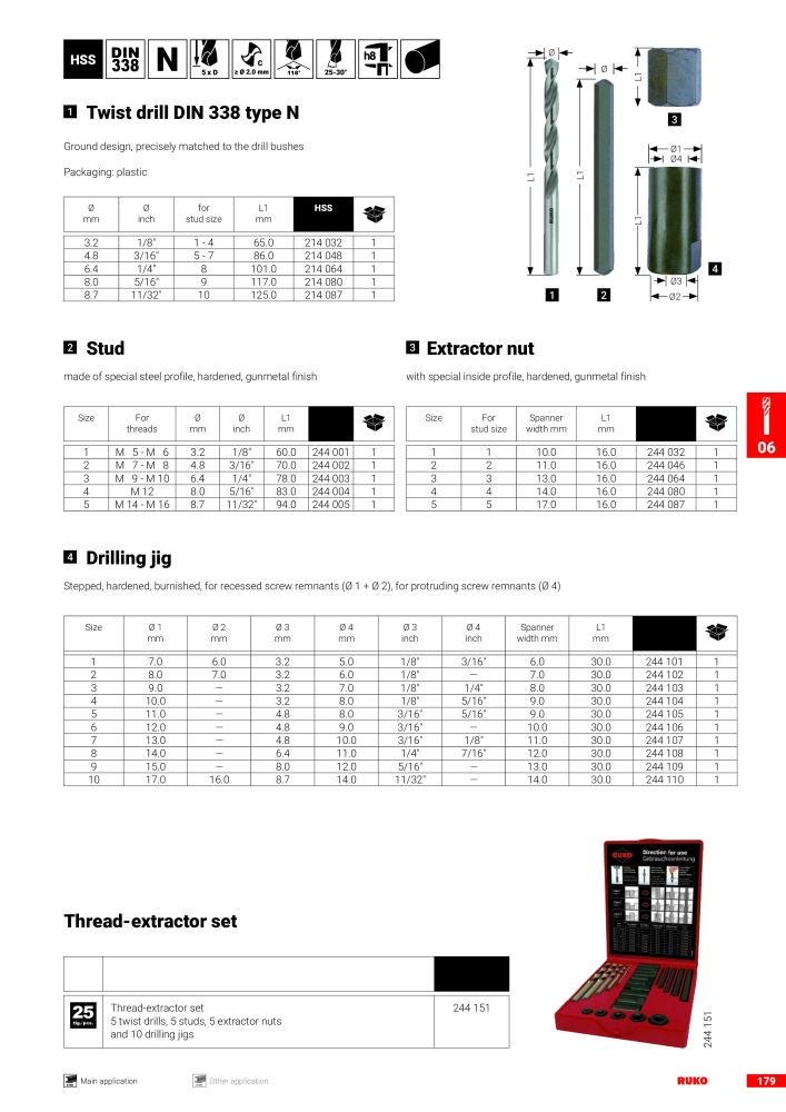 Ruko main catalogue precision tools Nº: 127 - Página 181