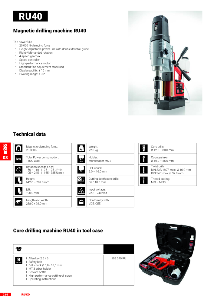 Ruko main catalogue precision tools Č. 127 - Strana 216