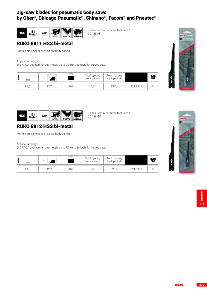 Ruko main catalogue precision tools Nb. : 127 - Page 275