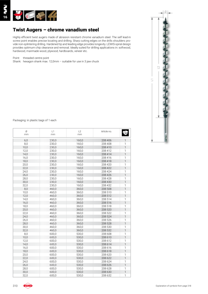 Ruko main catalogue precision tools NEJ.: 127 - Sida 310