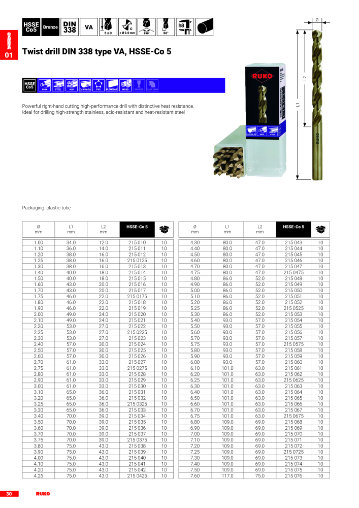 Ruko main catalogue precision tools Nb. : 127 - Page 32