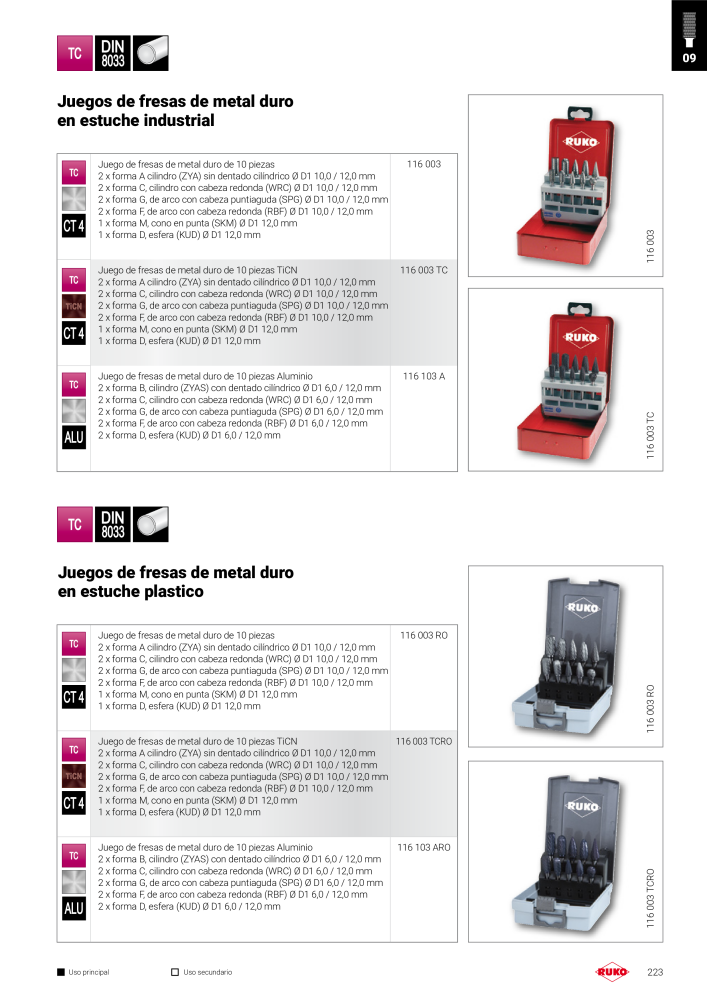 Catálogo principal de Ruko herramientas de precisión Nº: 128 - Página 223
