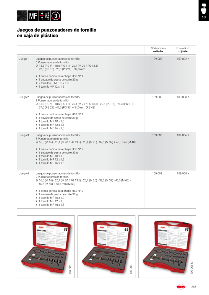 Catálogo principal de Ruko herramientas de precisión NR.: 128 - Seite 285