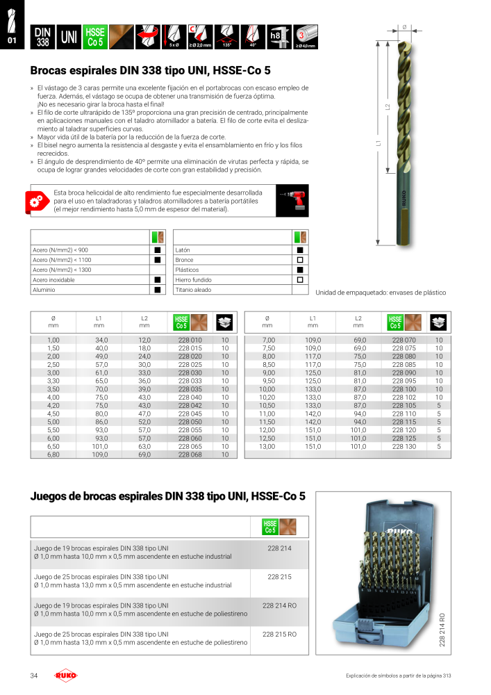 Catálogo principal de Ruko herramientas de precisión Nb. : 128 - Page 34