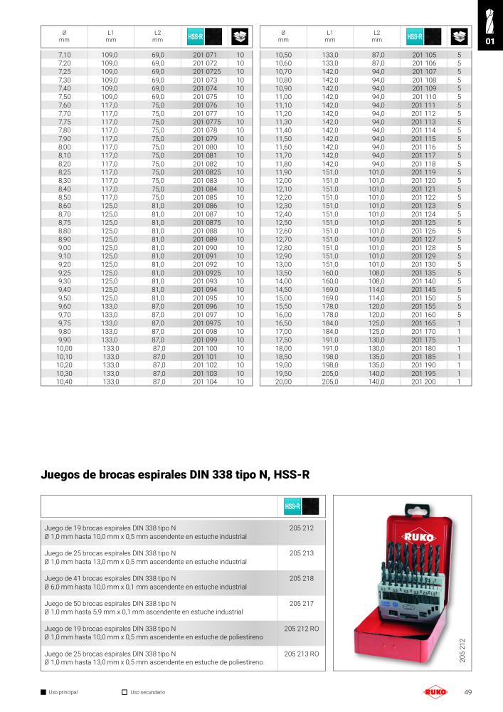 Catálogo principal de Ruko herramientas de precisión Nb. : 128 - Page 49