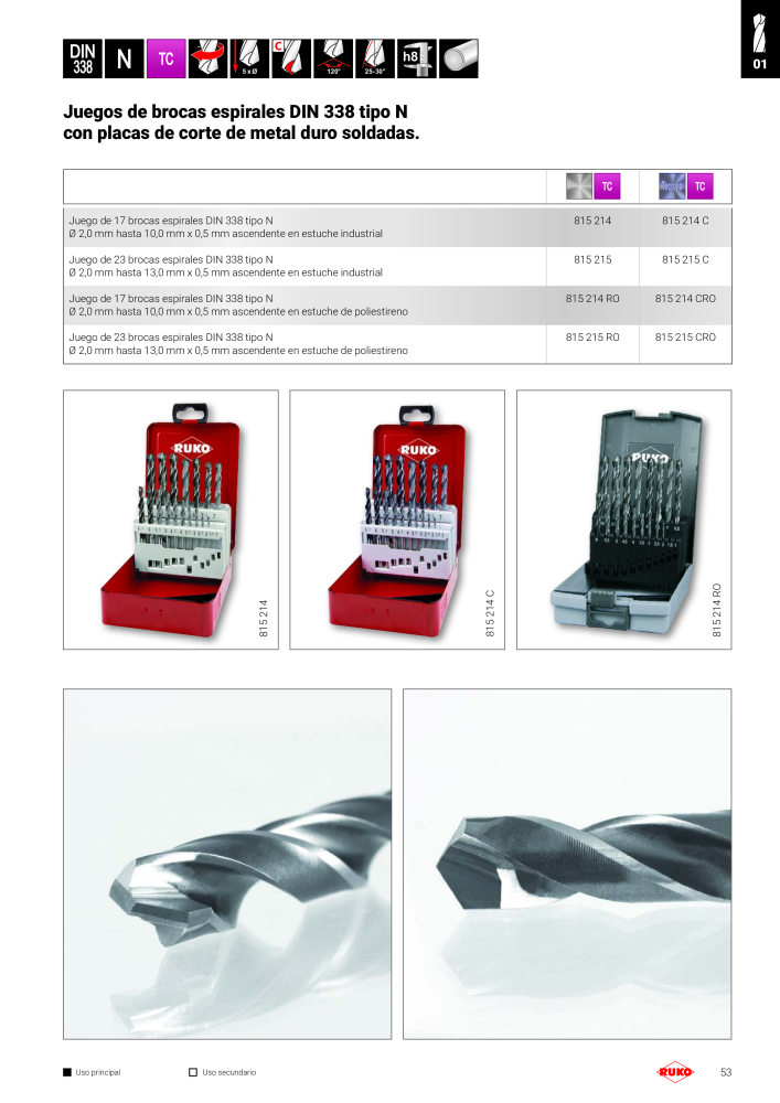 Catálogo principal de Ruko herramientas de precisión NR.: 128 - Pagina 53