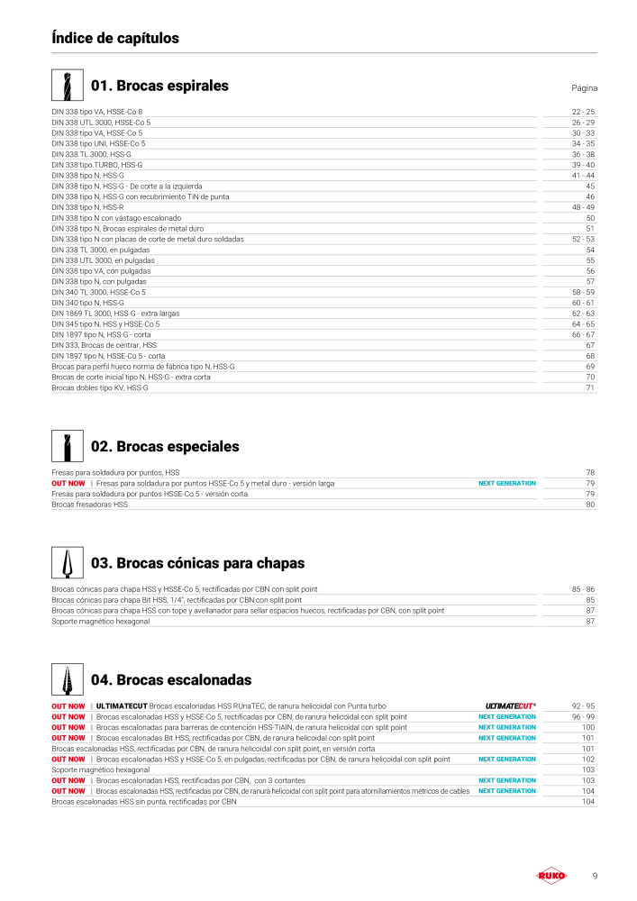 Catálogo principal de Ruko herramientas de precisión Nº: 128 - Página 9