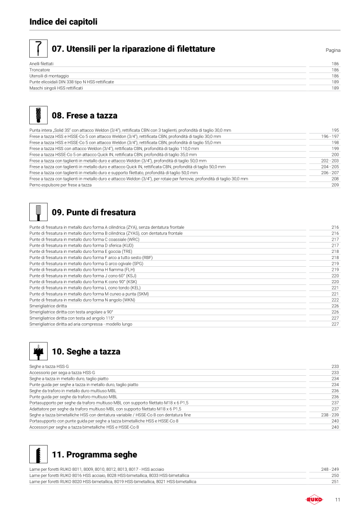 Catalogo principale degli utensili di precisione Ruko Nº: 130 - Página 11