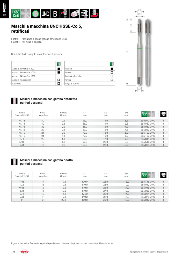 Catalogo principale degli utensili di precisione Ruko Nb. : 130 - Page 176